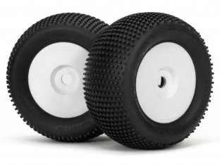 #4925 - MOUNTED NUBZ TIRE 143x68mm S COMPOUND on DISH WHEEL WHITE