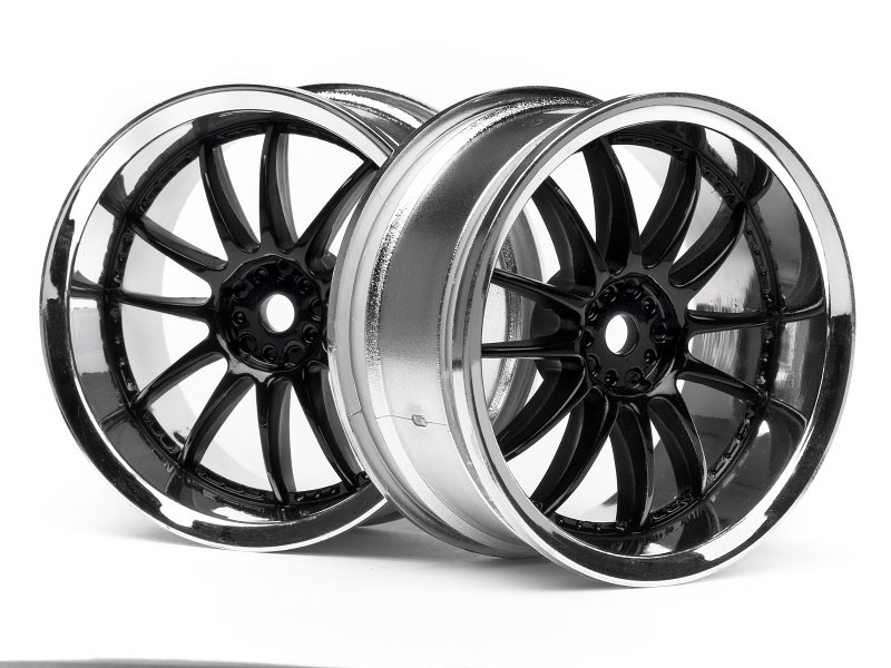 2 3286 Work Xsa Wheels 26mm chrome/black 3mm Offset Details about   Hobby Products Intl 