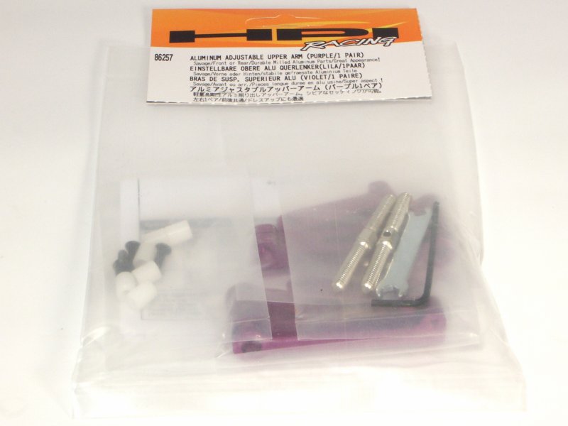 Details about   HPI 86257 Aluminum Adjustable Upper Arm Savage Rare Purple /1pair