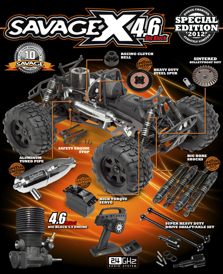 Hpi Savage X/xl 13/43 tooth standard diff and shock tower set 